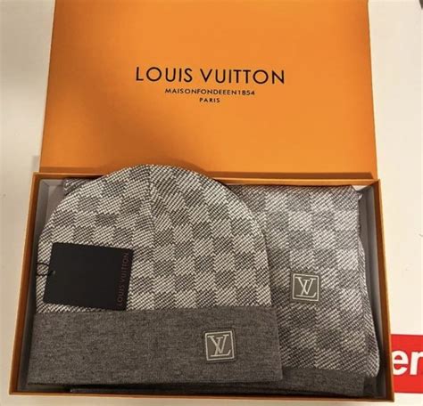 louis vuitton mütze und schal